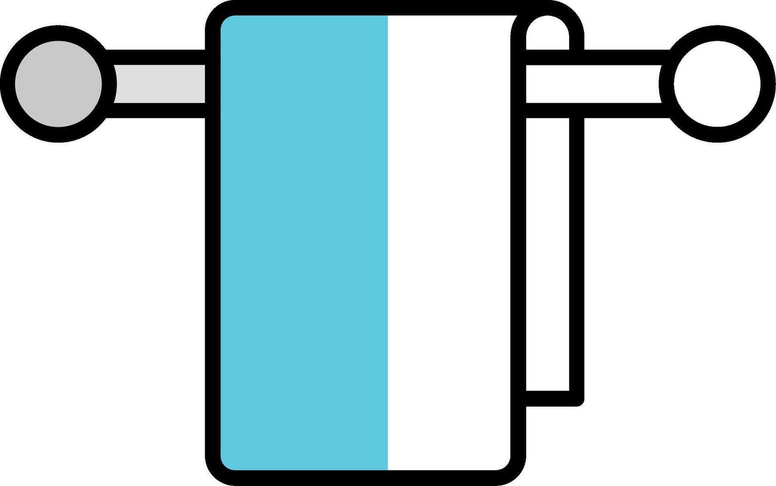 asciugamano appendiabiti pieno metà tagliare icona vettore