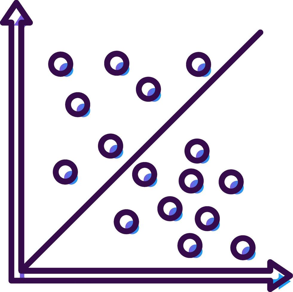 spargimento grafico pendenza pieno icona vettore