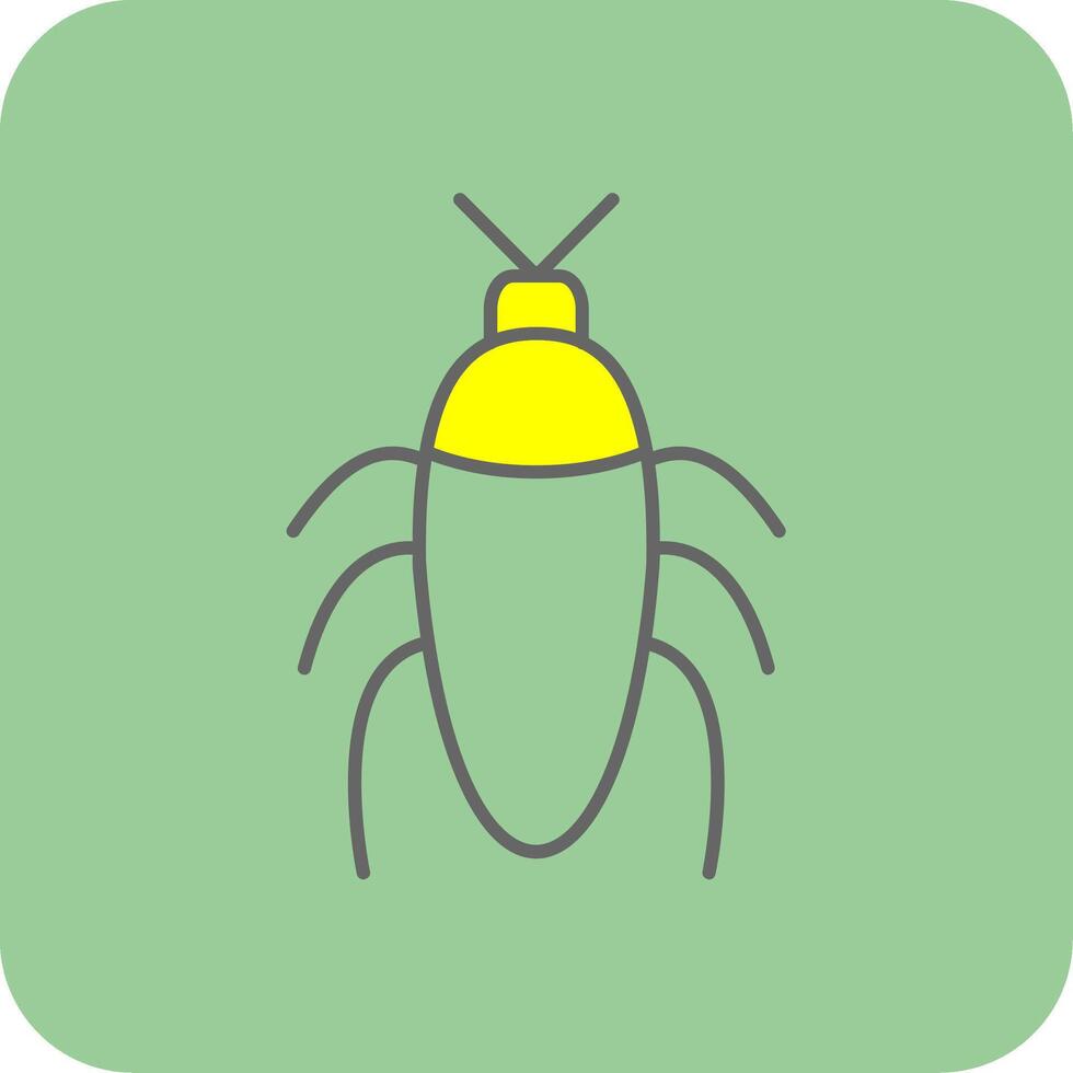 insetto pieno giallo icona vettore
