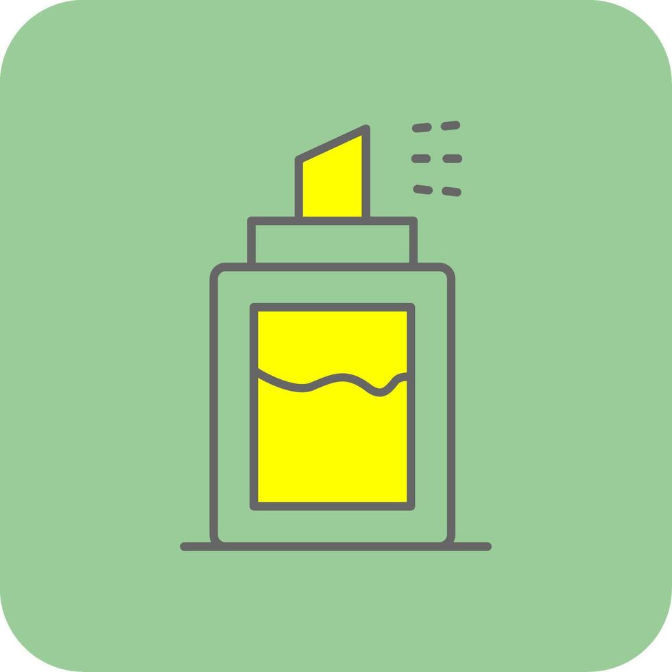 deodorante pieno giallo icona vettore