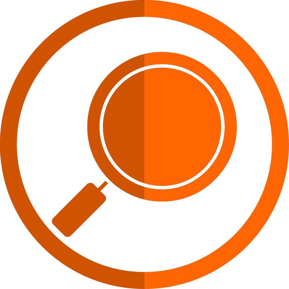 ricerca glifo arancia cerchio icona vettore