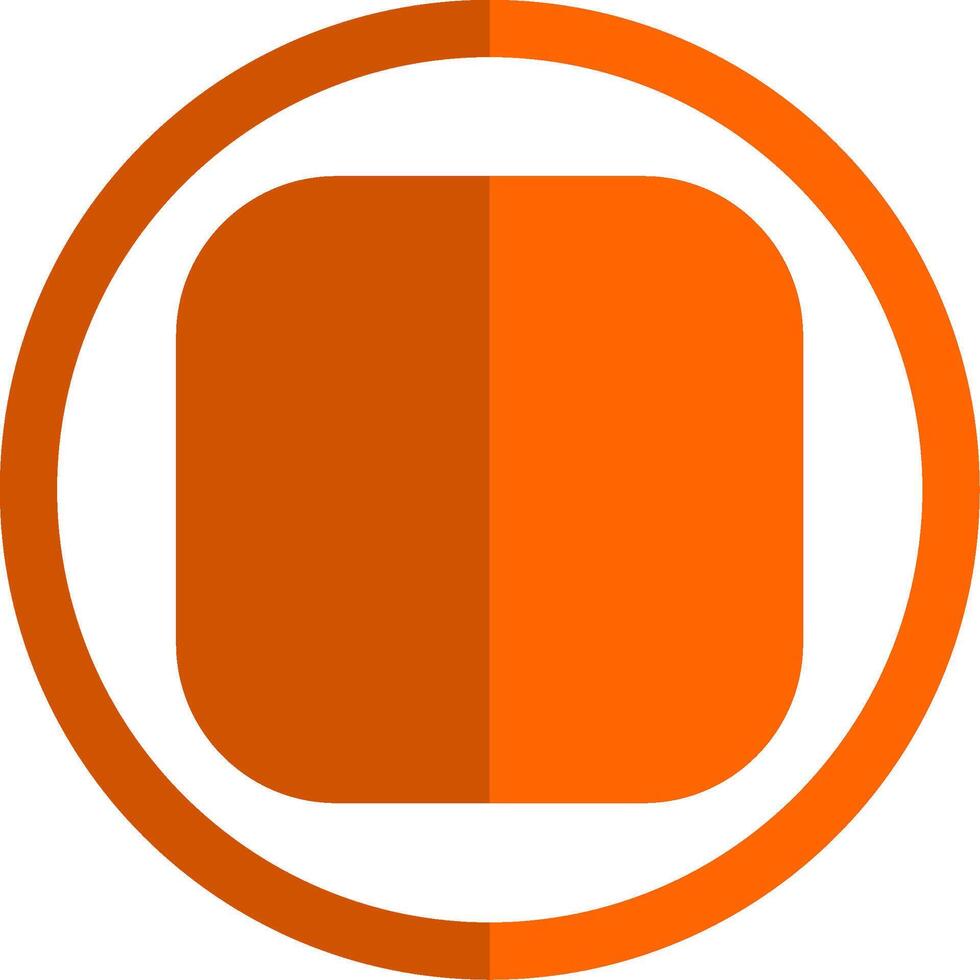il giro angolo glifo arancia cerchio icona vettore