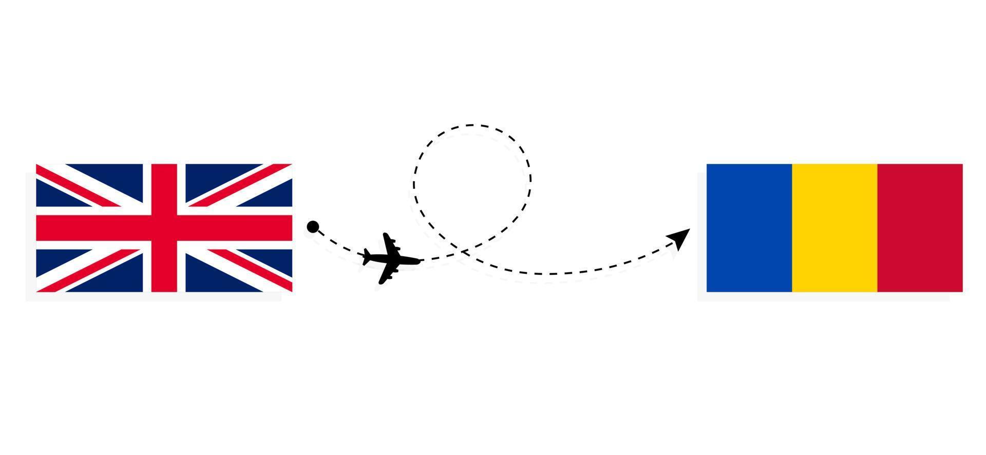 volo e viaggio dal regno unito di gran bretagna alla moldova con il concetto di viaggio in aereo passeggeri vettore