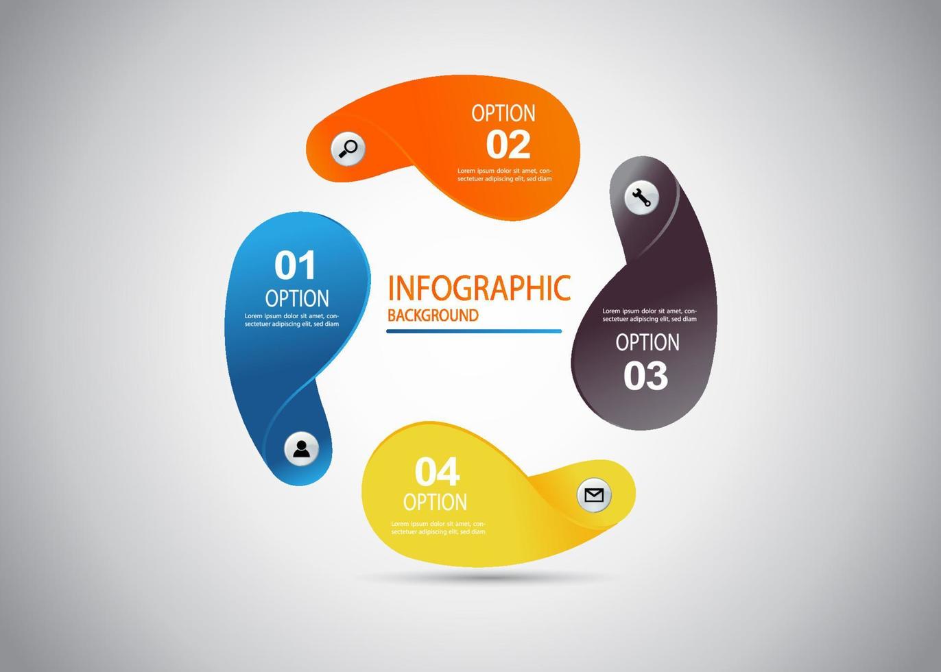 concetto di design infografico aziendale con elementi colorati vettore