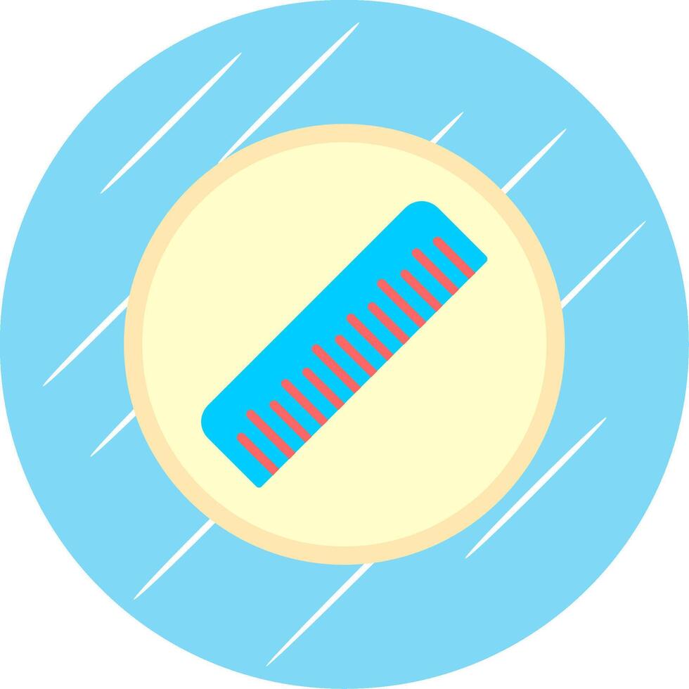 righello piatto blu cerchio icona vettore