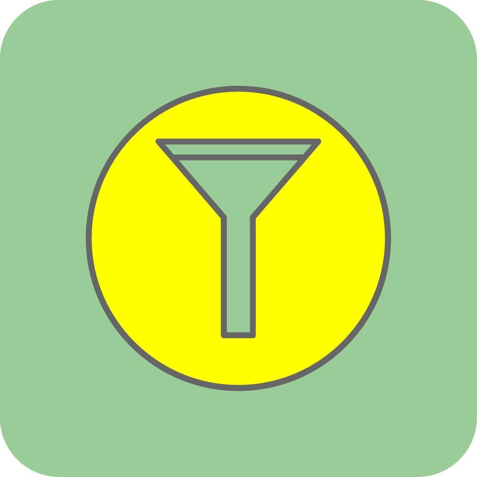 filtro pieno giallo icona vettore