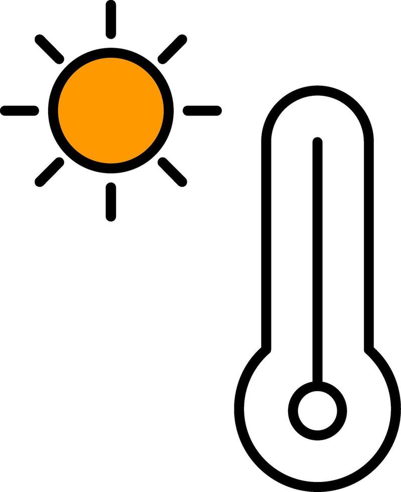 caldo pieno metà tagliare icona vettore