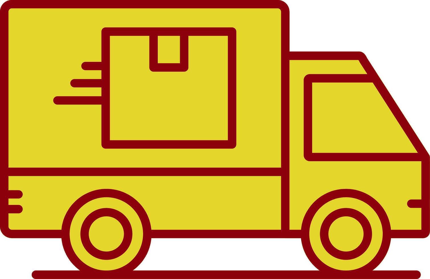 icona a due colori della linea del camion vettore