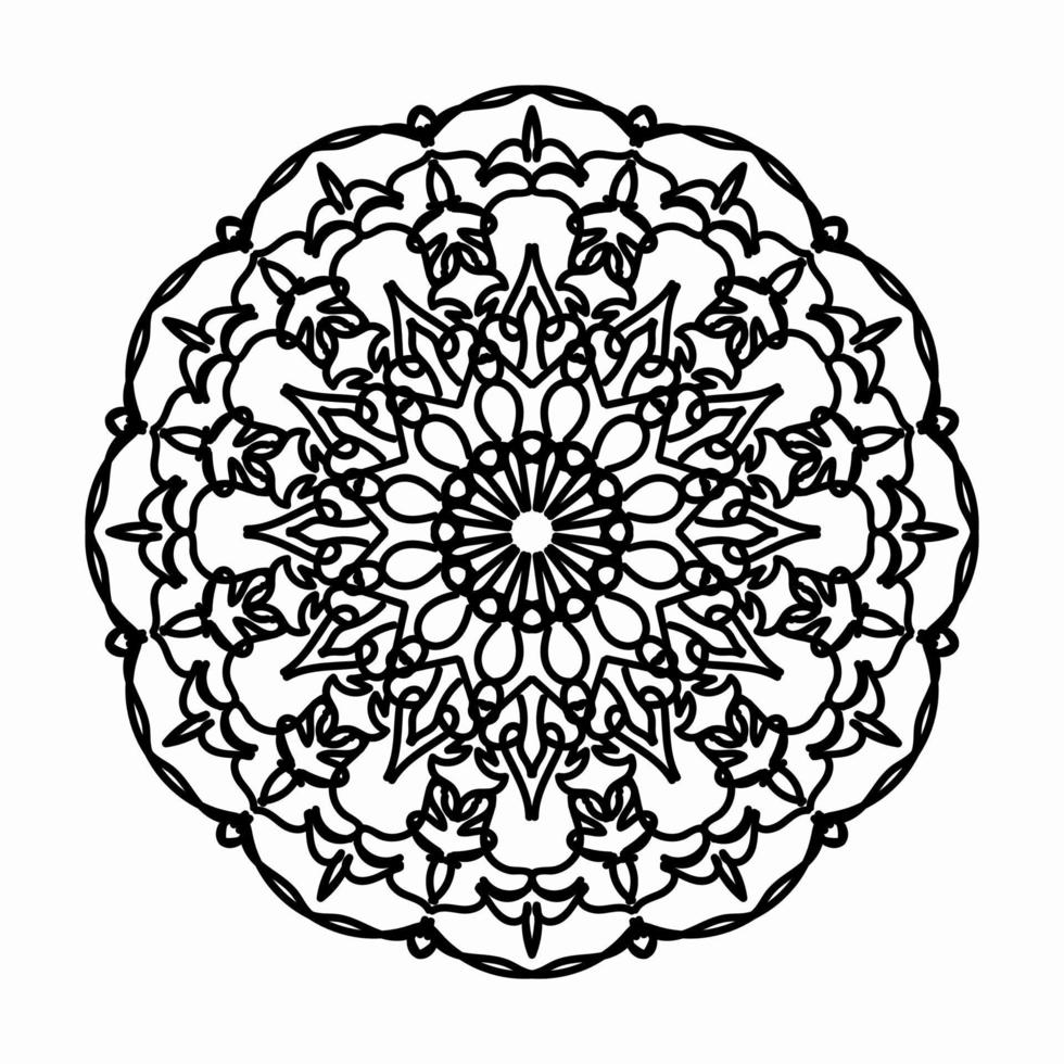 modello mandala bianco e nero buon umore vettore