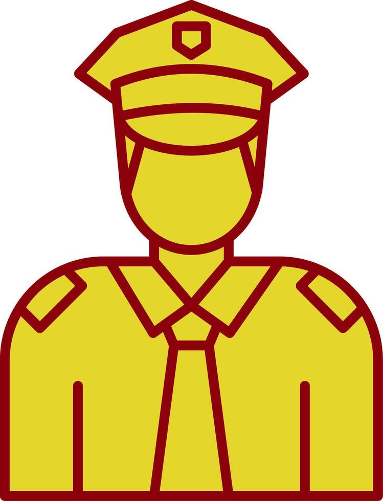 icona a due colori della linea del poliziotto vettore