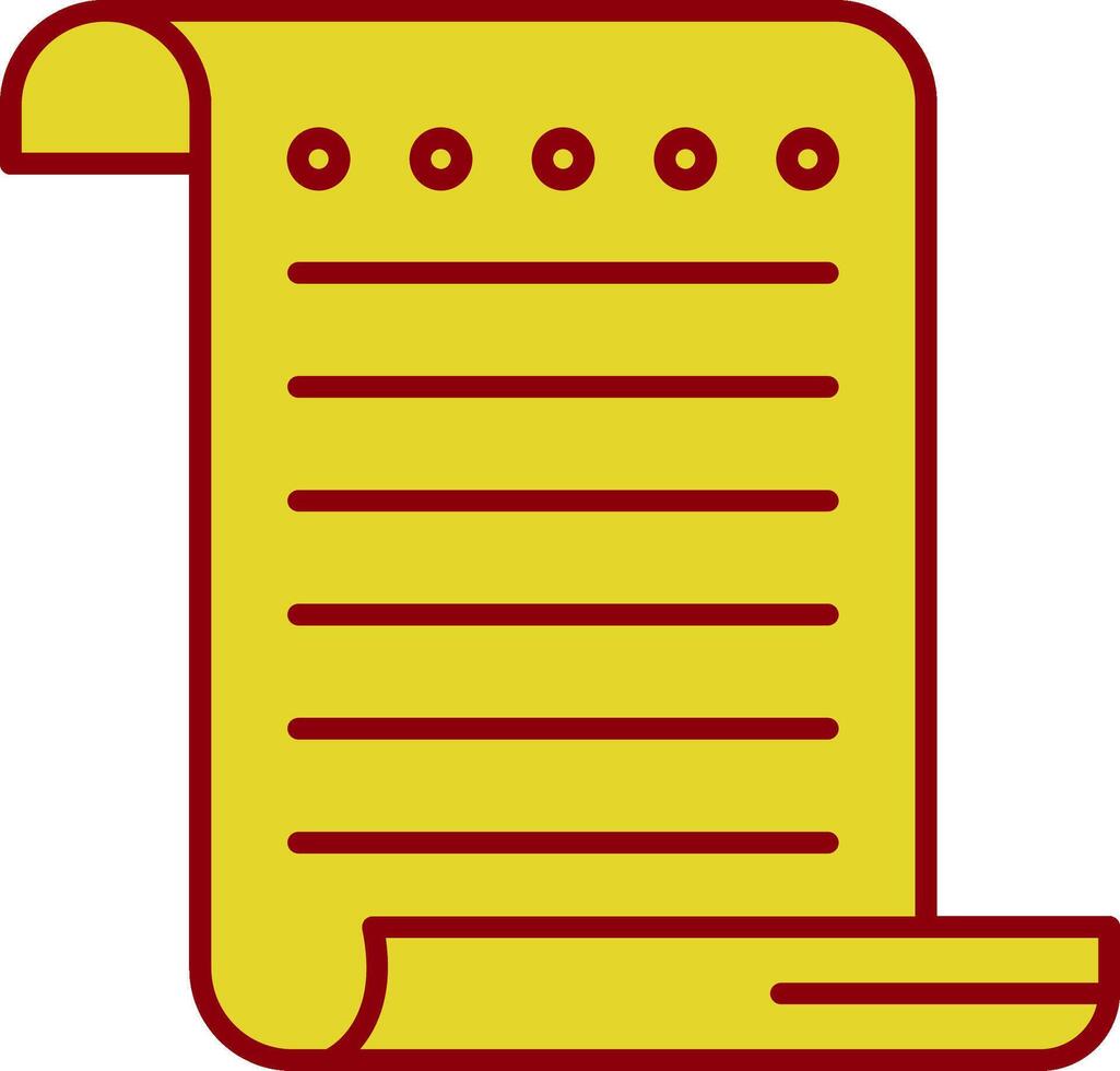 icona a due colori della linea del papiro vettore