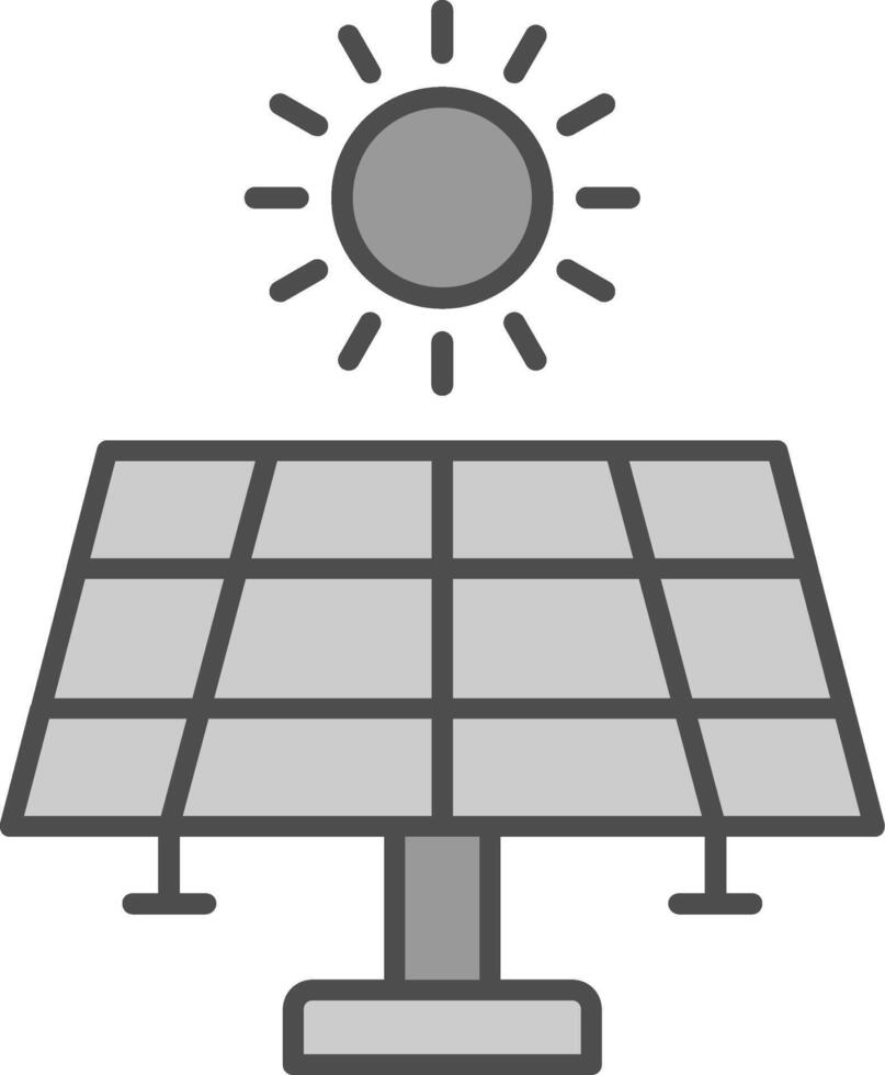 solare energia fillay icona vettore