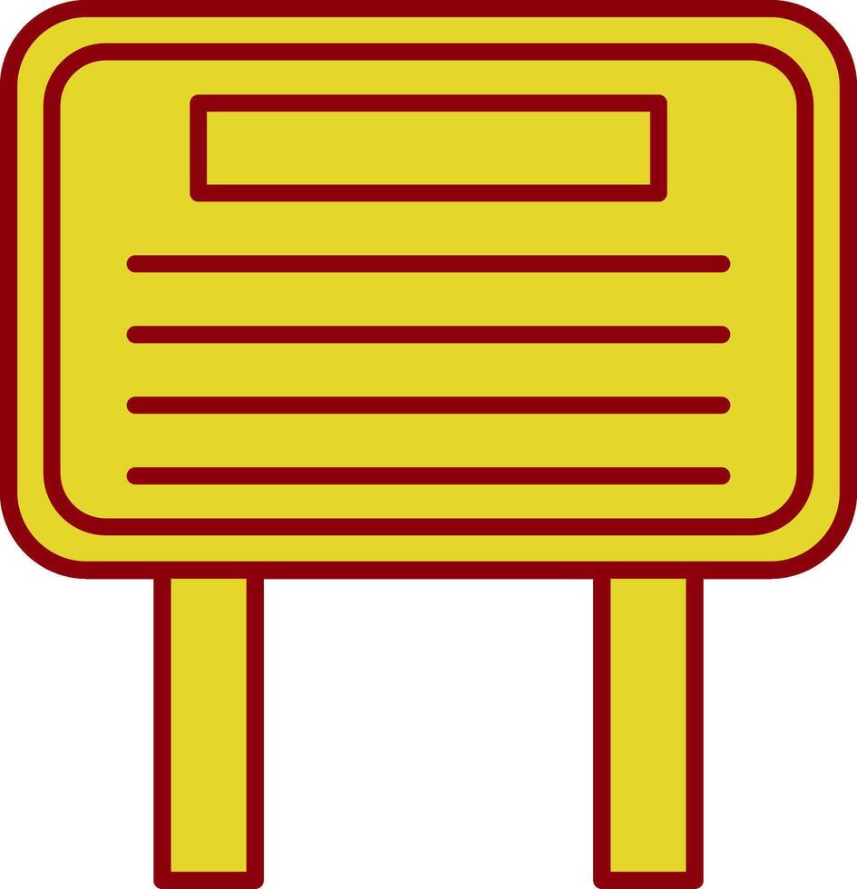 icona a due colori della linea del tabellone per le affissioni vettore