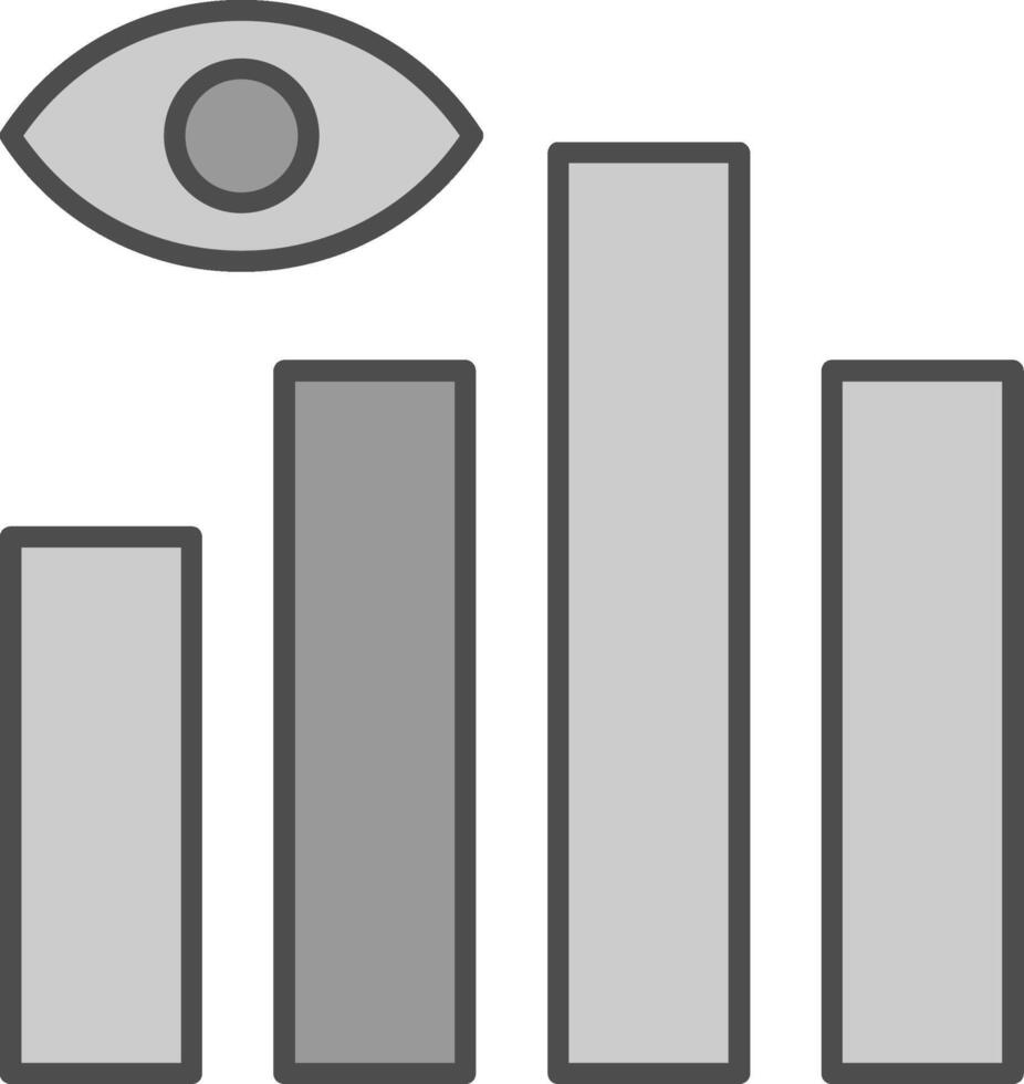 dati visualizzazione fillay icona vettore