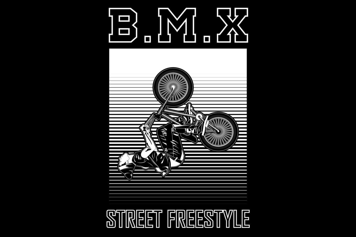 silhouette di design bmx street freestyle vettore