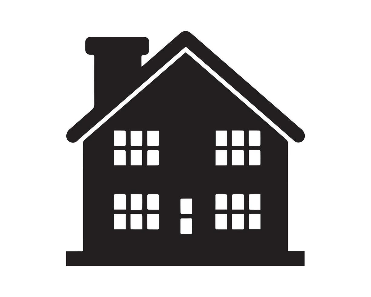 Casa silhouette icona grafico logo design vettore
