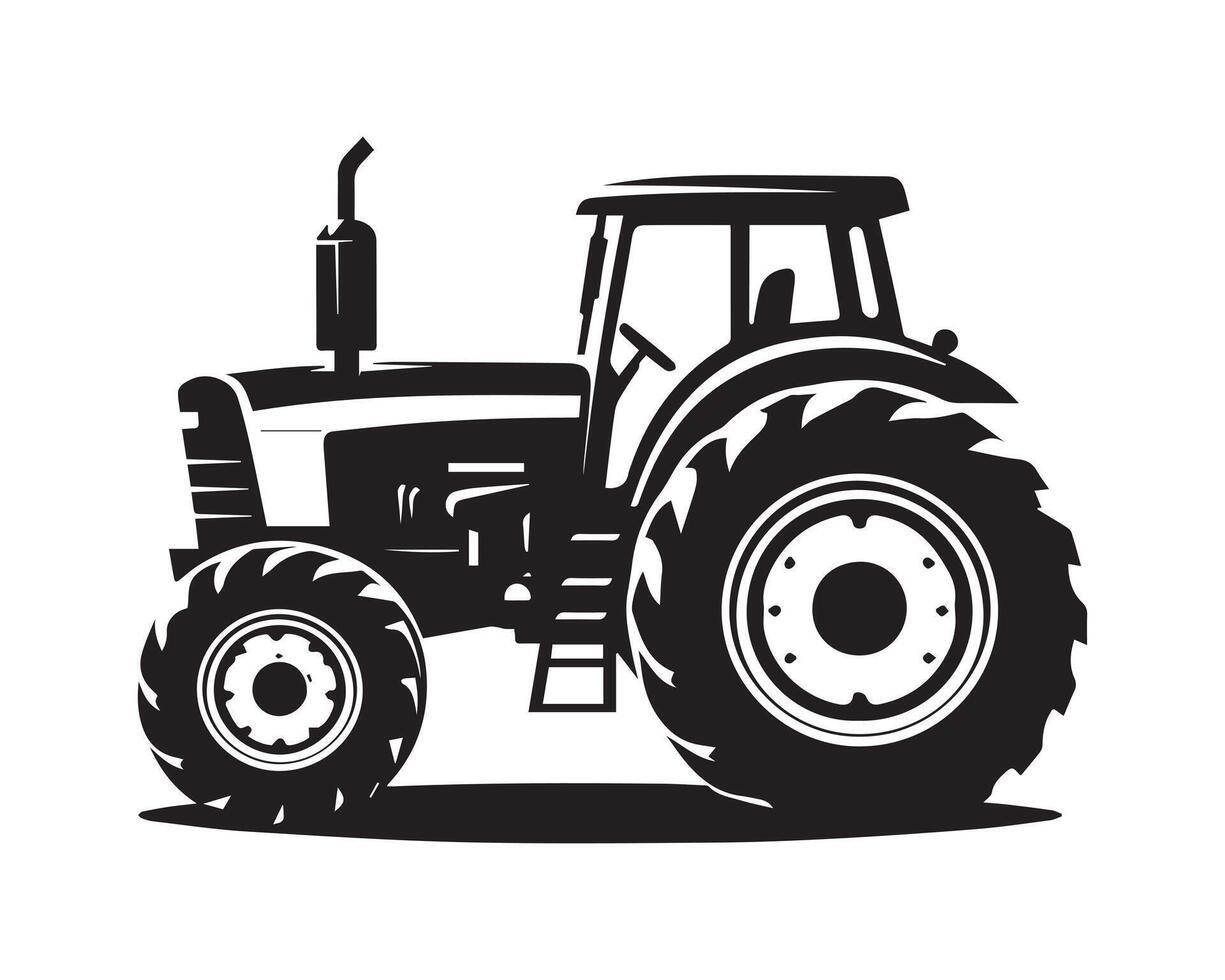 trattore silhouette icona grafico logo design vettore