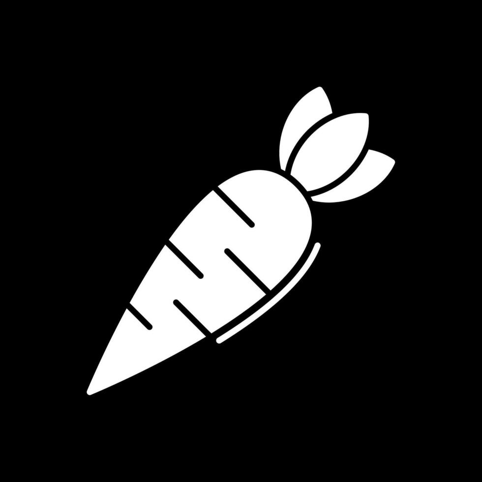 icona glifo di carota invertito vettore