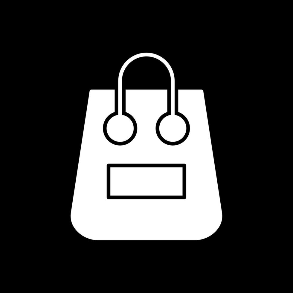 icona del glifo della borsa della spesa invertita vettore