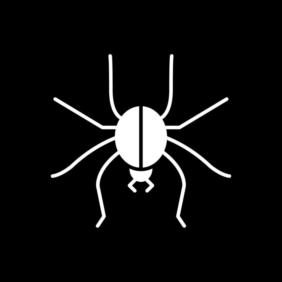 icona del glifo del ragno invertito vettore