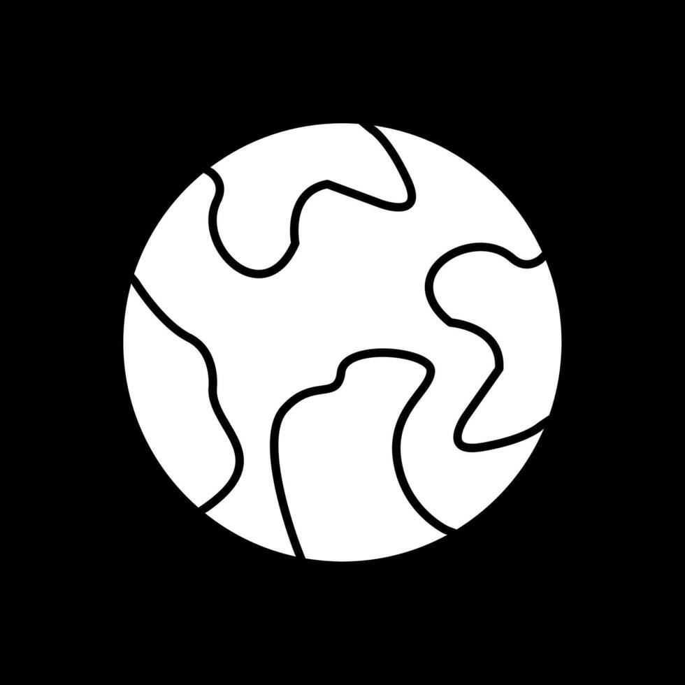 icona del glifo della terra invertita vettore