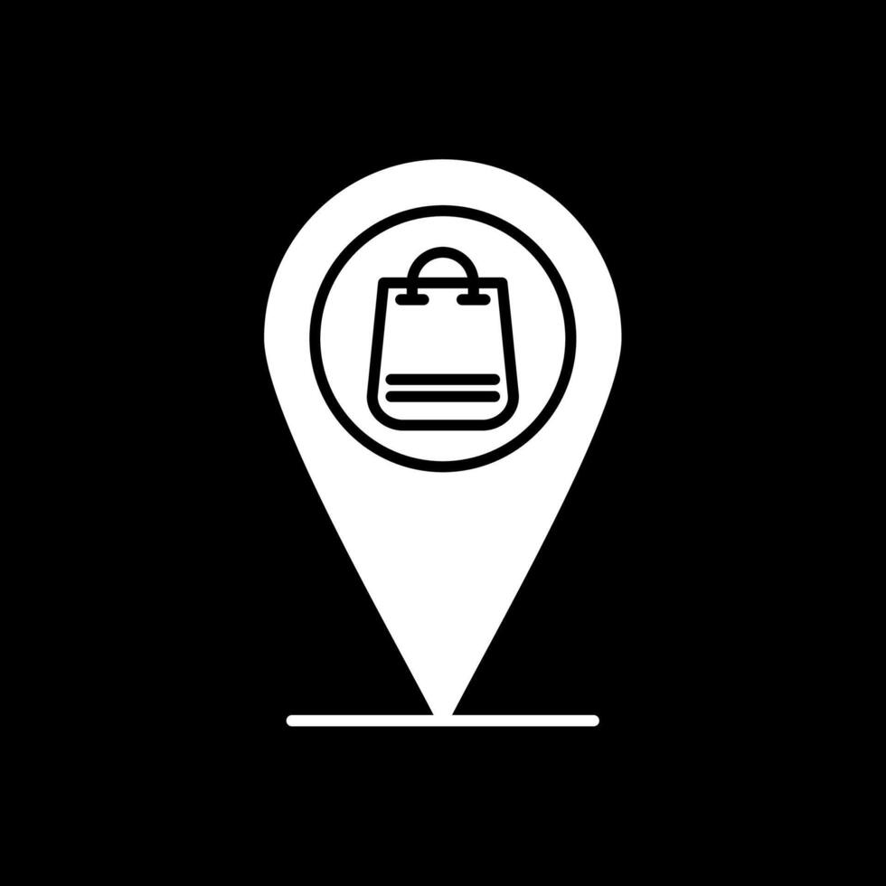icona glifo invertito pin vettore