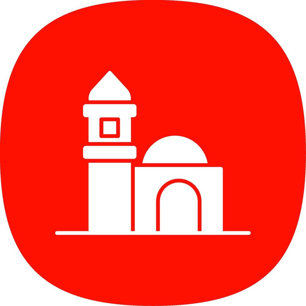 moschea glifo curva icona vettore