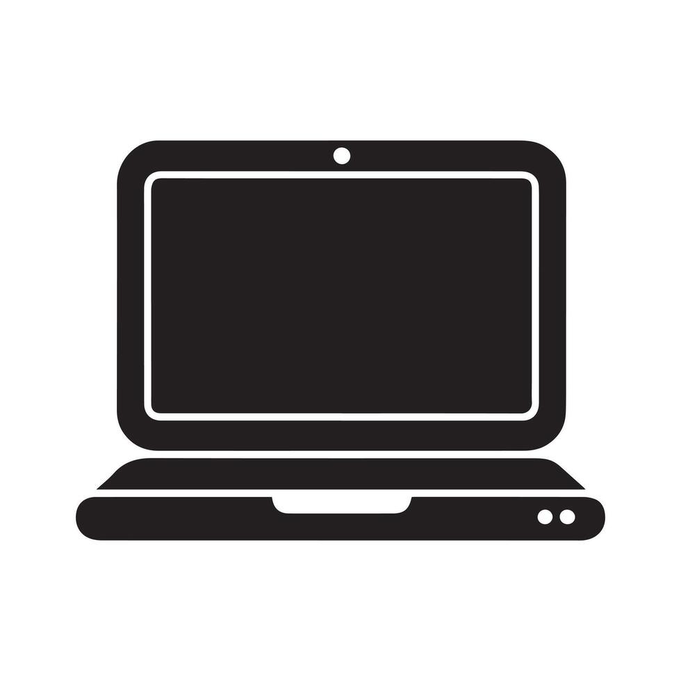 il computer portatile icona grafico logo design vettore