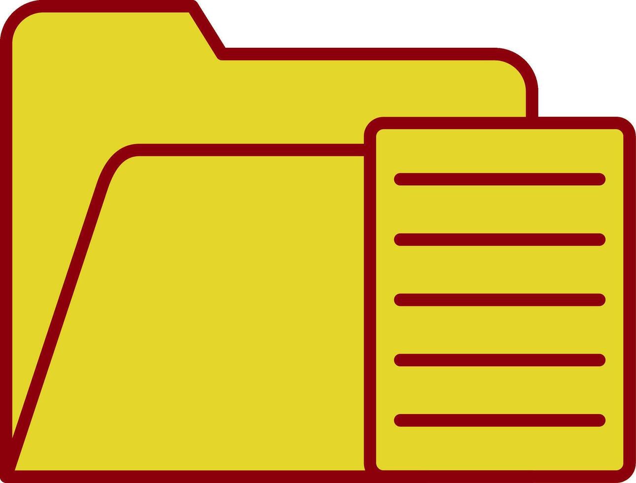 icona a due colori della riga del documento vettore