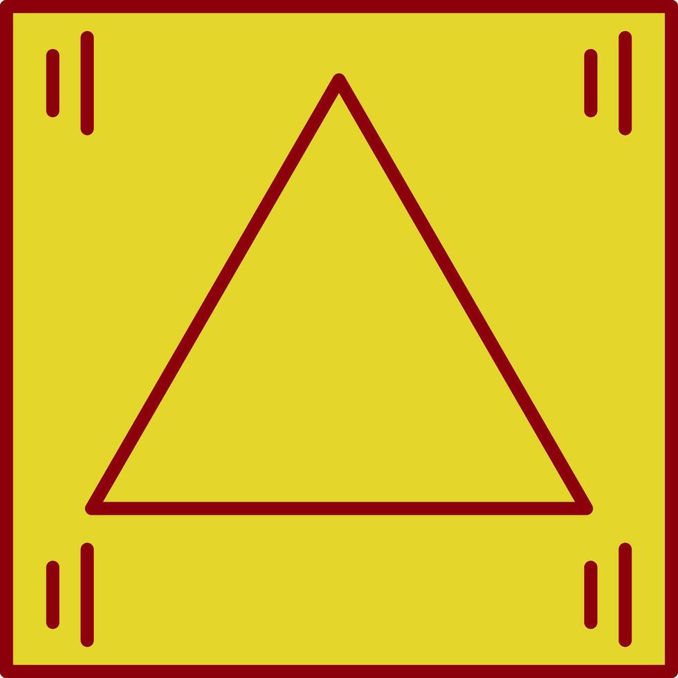 icona a due colori della linea del triangolo vettore