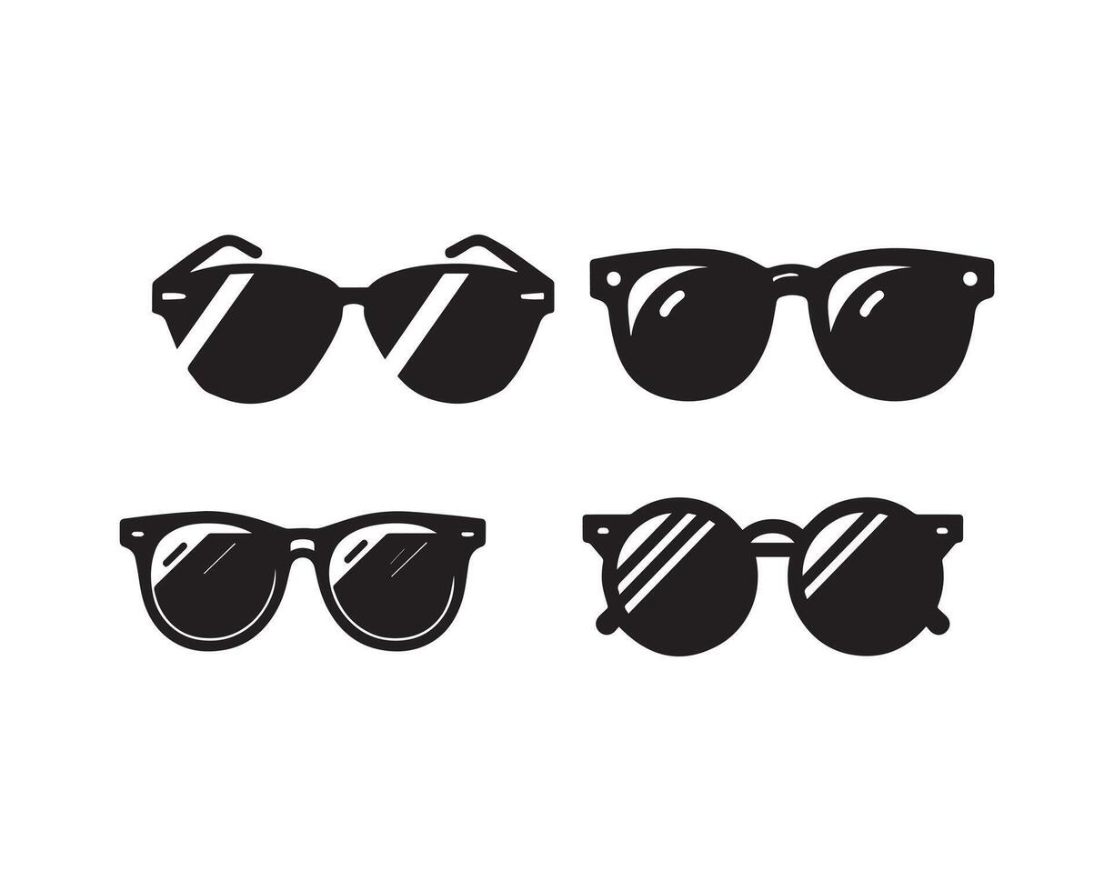 occhiali da sole silhouette icona grafico logo design vettore