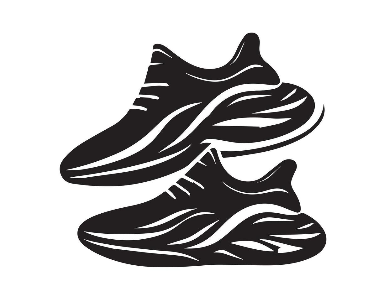 scarpa silhouette icona grafico logo design vettore