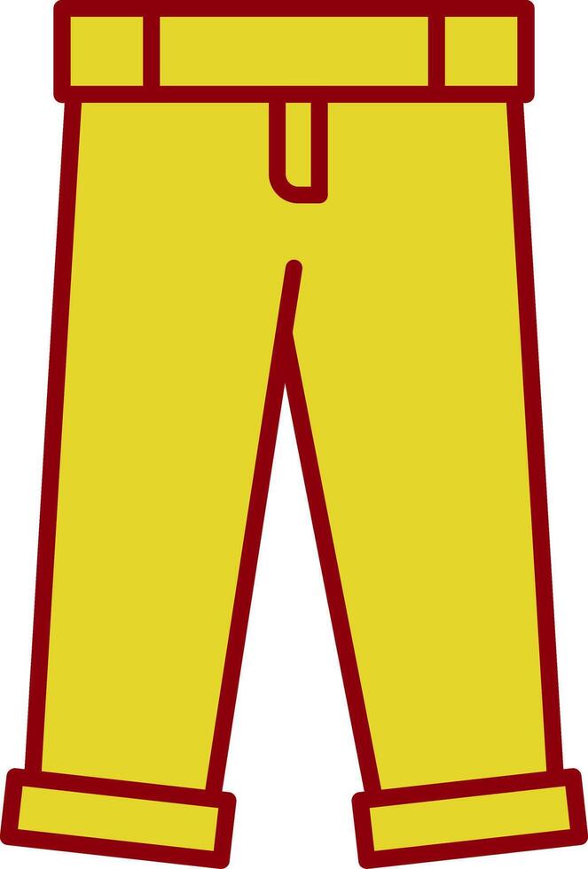 icona di due colori della linea dei pantaloni vettore