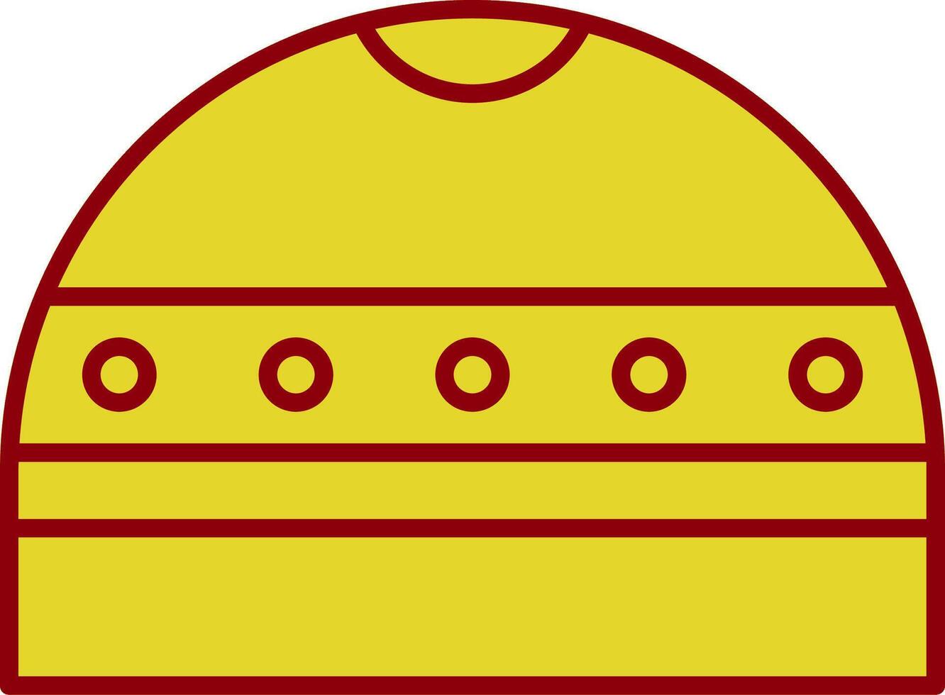 icona a due colori della linea del cappuccio vettore