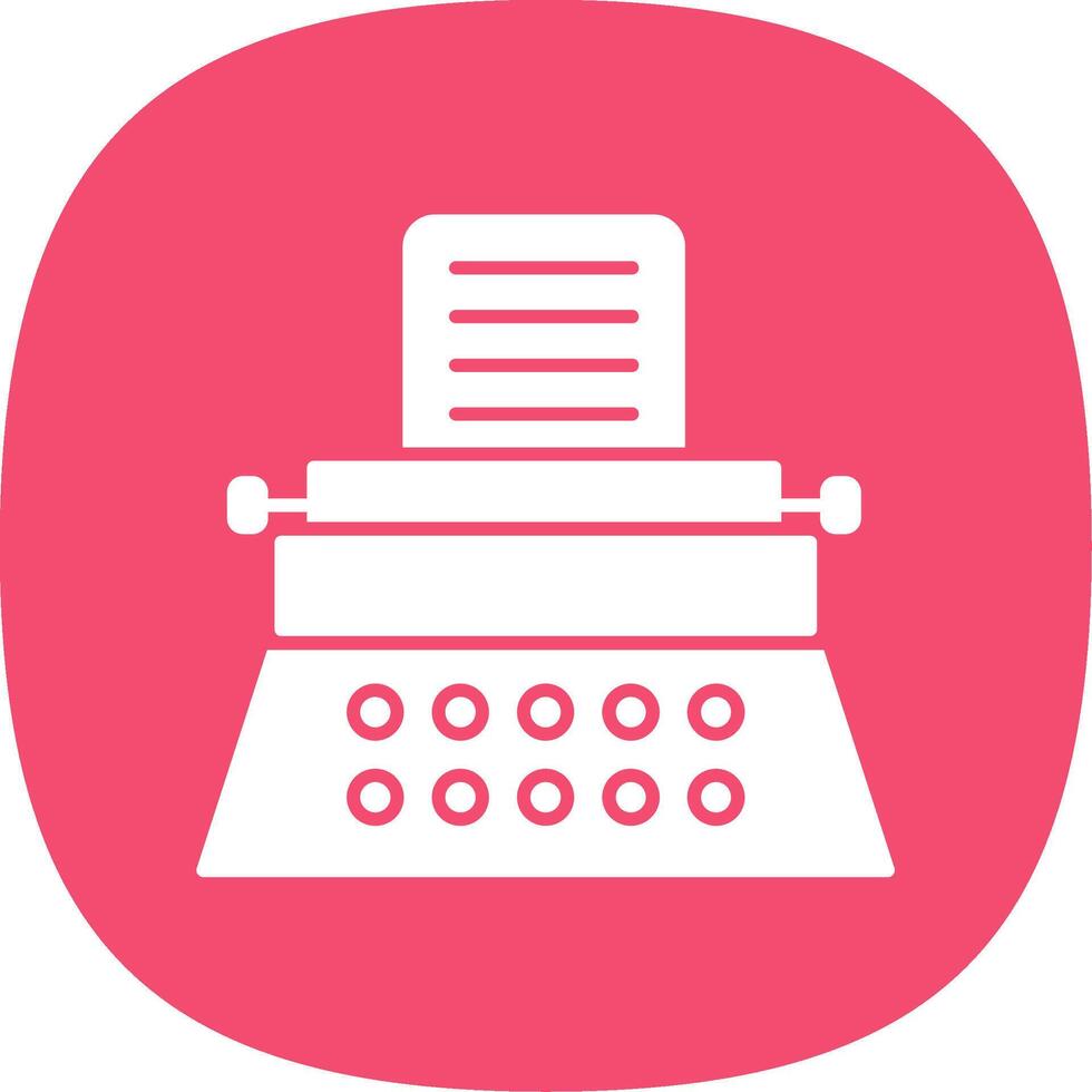icona a due colori della linea della macchina da scrivere vettore