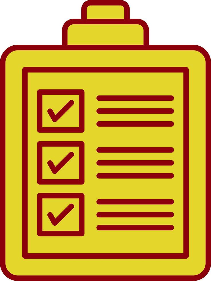 icona a due colori della linea della lista di controllo vettore