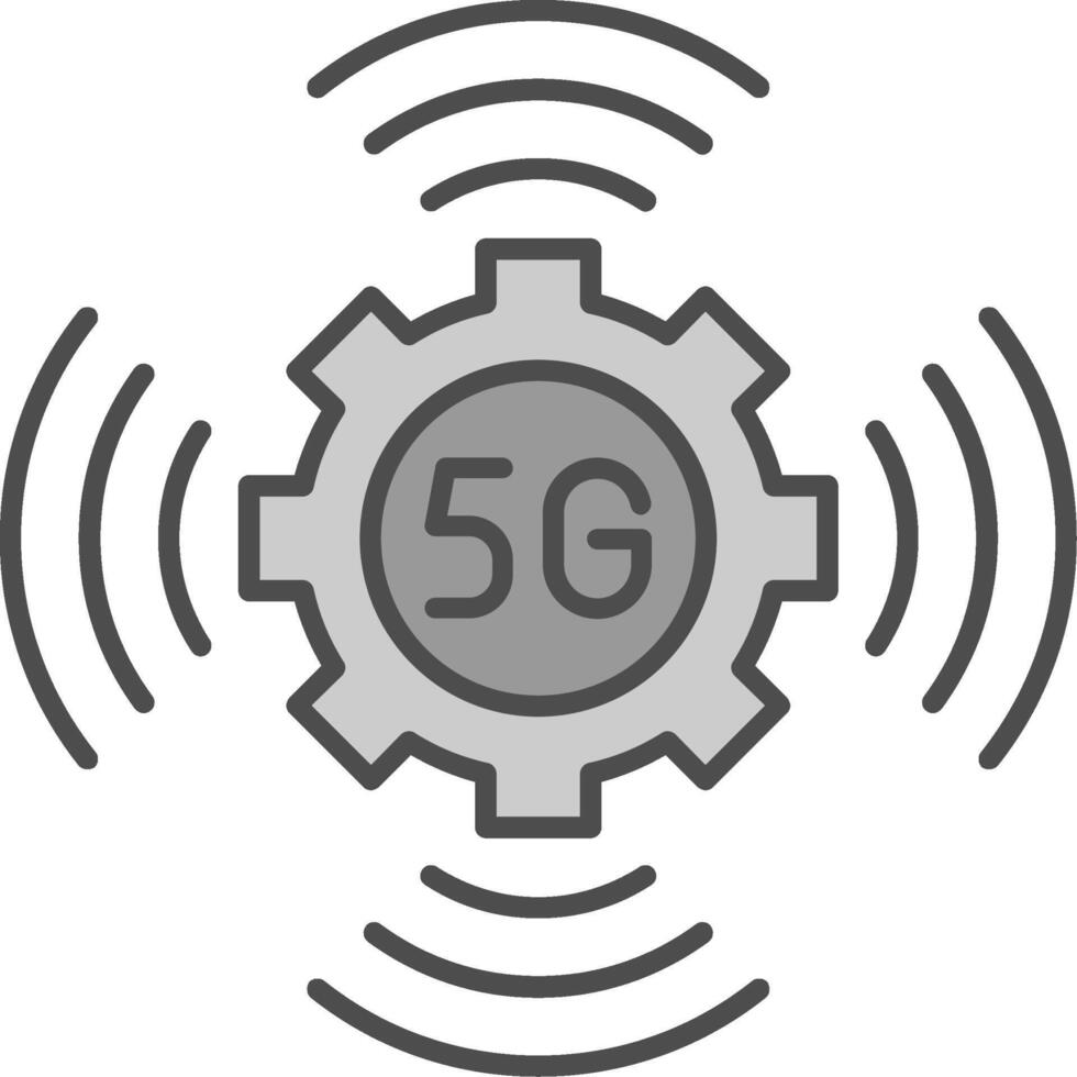 5g fillay icona vettore