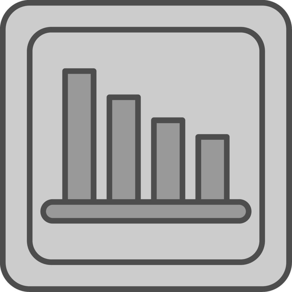 bar grafico linea cerchio icona vettore