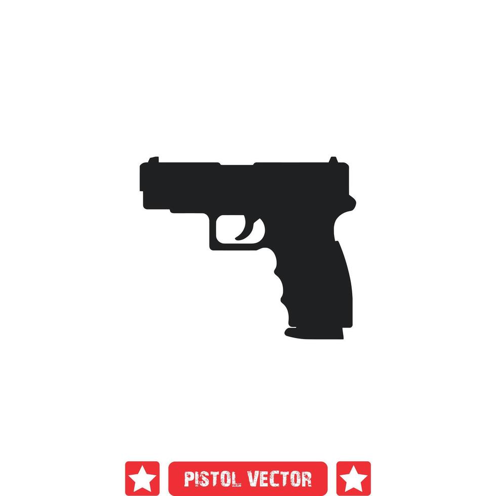 pistolero S diletto diverso pistola sagome per creativo design iniziative vettore