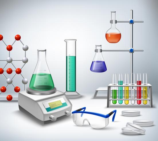 Sfondo del laboratorio di scienze vettore