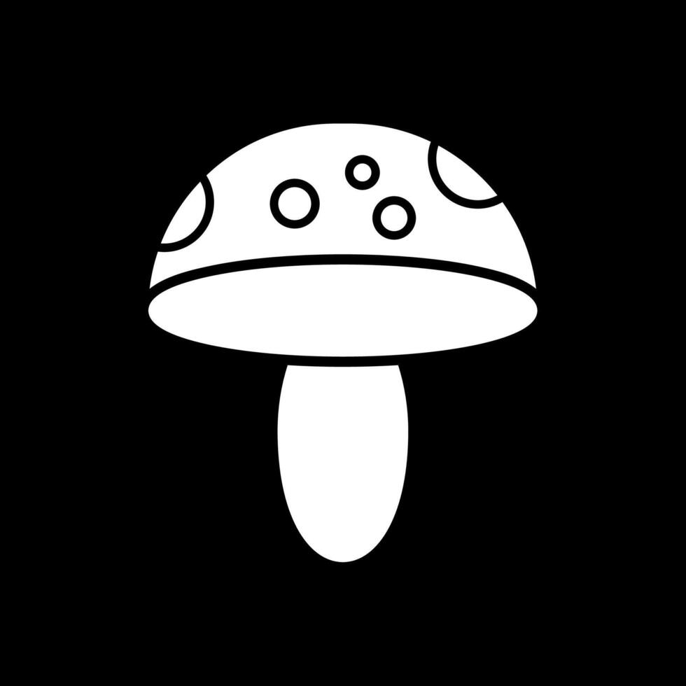 icona del glifo del fungo invertito vettore
