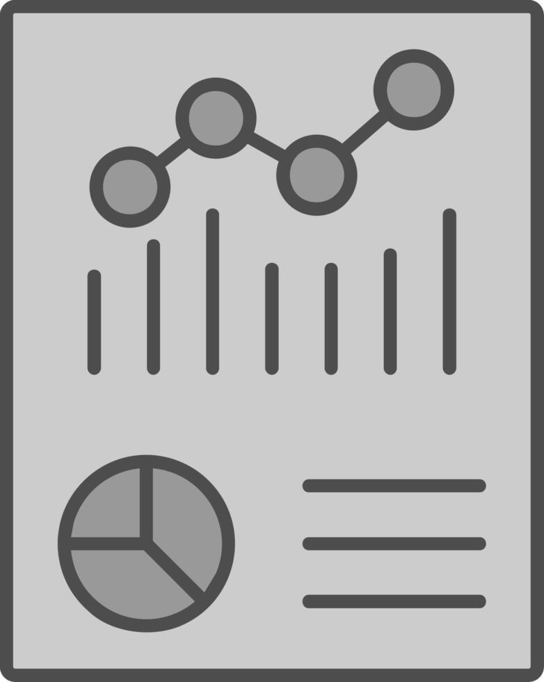 grafico rapporto fillay icona vettore