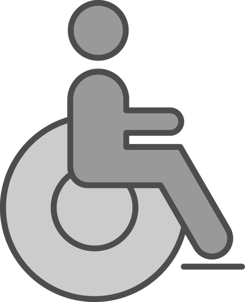 Disabilitato fillay icona vettore