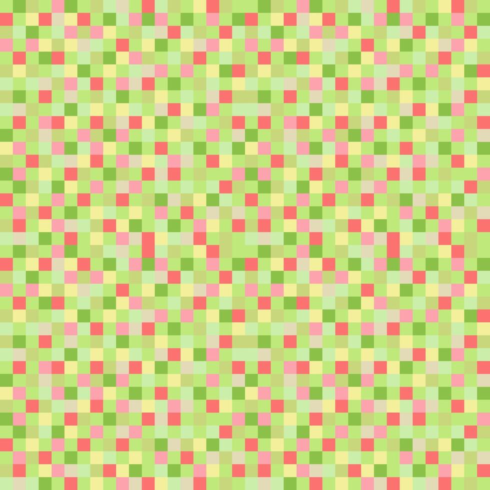 pixel sfondo lime e fragola colori. senza soluzione di continuità modello, pixelizzazione. colorato pixel puntini mosaico sfondo, sfondo vettore