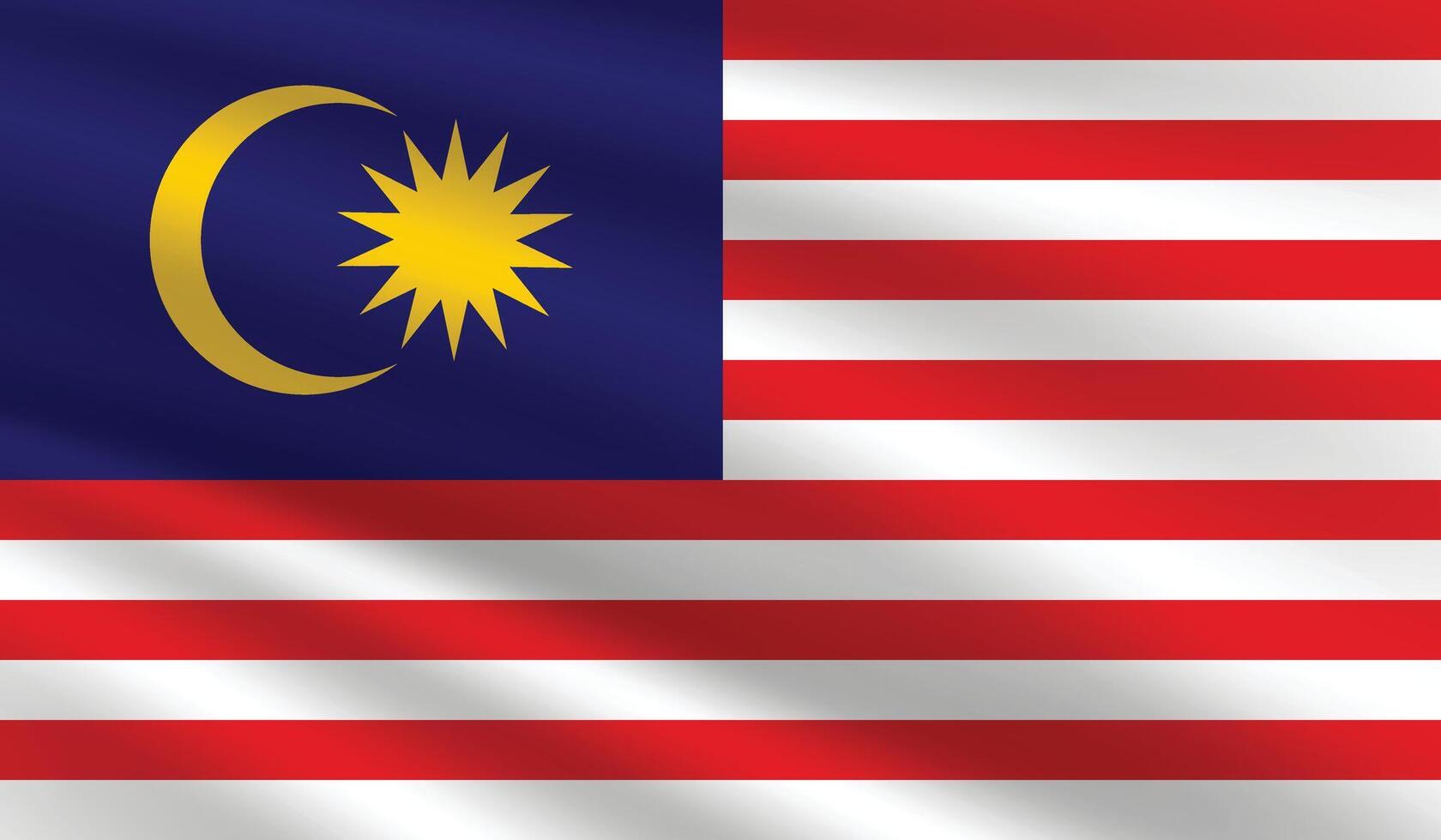 Malaysia bandiera illustrazione. Malaysia nazionale bandiera. agitando Malaysia bandiera. vettore