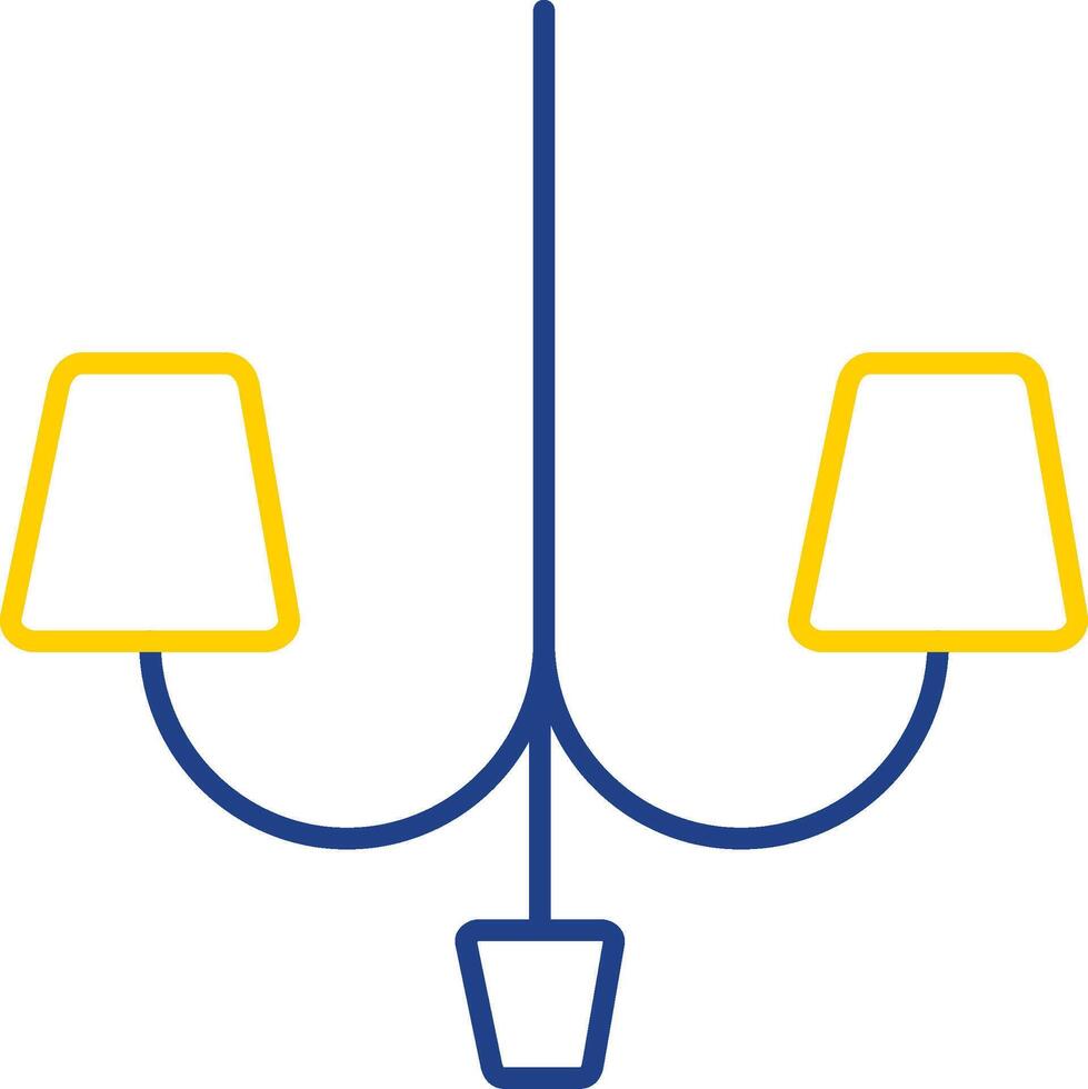 icona a due colori della linea della lampada vettore