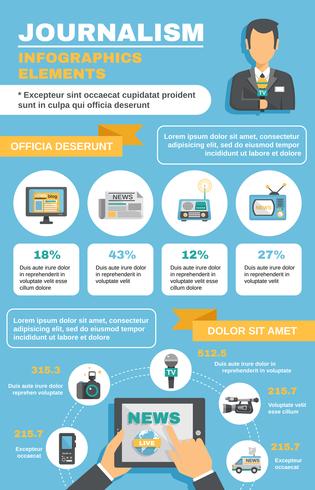 Elementi di infografica giornalista vettore