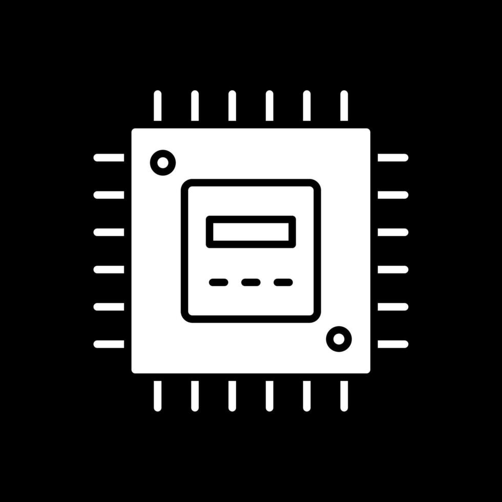 processore glifo rovesciato icona vettore