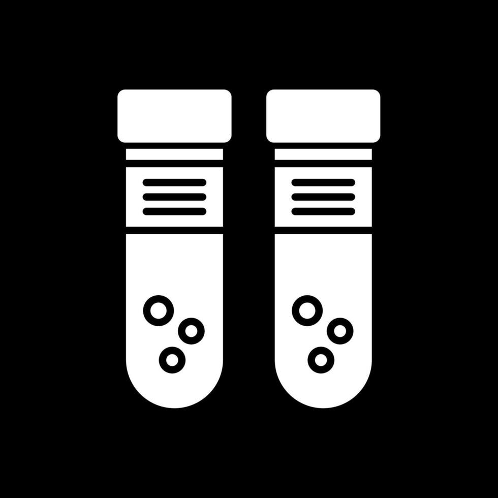 icona del glifo invertito della provetta vettore
