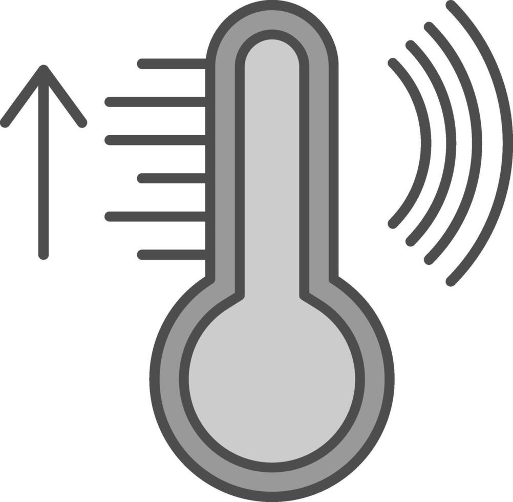 inteligente temperatura fillay icona vettore